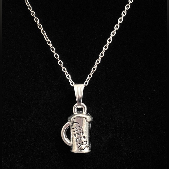 Cheers Beer Mug Necklace May Be Personalized - Picture 2 of 9